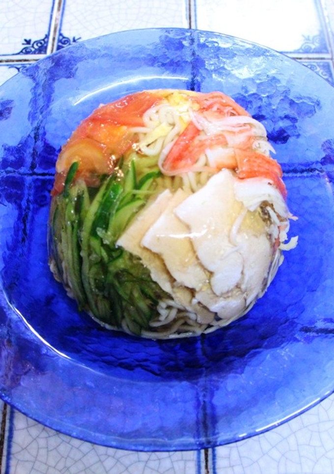 冷やし中華をゼリーで固めたよ♪-レシピのメイン写真
