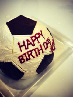 サッカーボールの誕生日ケーキ-レシピのメイン写真