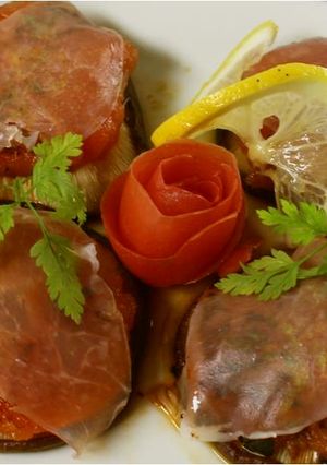 Fしいたけと生ハムのワイン焼き-レシピのメイン写真