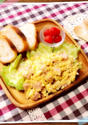 レンジで☆スパム入りスクランブルエッグ-レシピのメイン写真