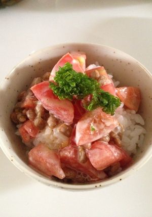 さわやか夏の朝ごはん♪トマト納豆♪-レシピのメイン写真