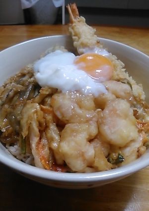 月見天丼-レシピのメイン写真