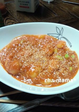 枝豆入りトマトソース~ポテトニョッキ~-レシピのメイン写真