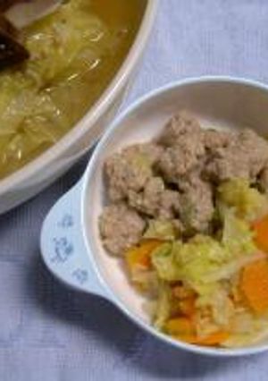 息子のごはん（肉団子と白菜の煮物）-レシピのメイン写真