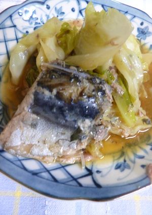 さばの水煮缶とキャベツの煮物-レシピのメイン写真