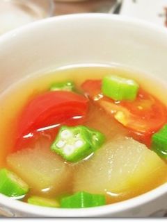 冬瓜とおくらとトマトのスープ-レシピのメイン写真