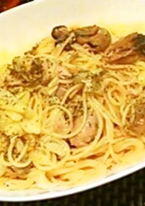 牡蠣とキャベツのバジル味のオイルパスタ-レシピのメイン写真