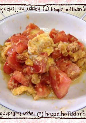 朝食にいかが？『トマトと卵の中華風炒め』-レシピのメイン写真