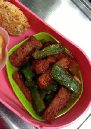 お弁当に(*^_^*)スパム&ピーマン-レシピのメイン写真
