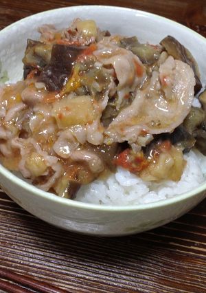 トロトロなすと豚のトマト丼-レシピのメイン写真