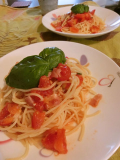 旬のトマトとバジルで冷製パスタ-レシピのメイン写真