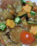 幻の豚肉、日野出豚と夏野菜ゴロゴロカレー