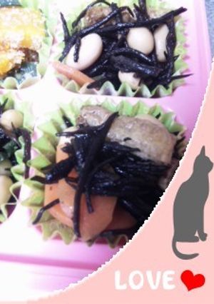 ポン酢煮ひじき：冷凍お弁当野菜おかず-レシピのメイン写真