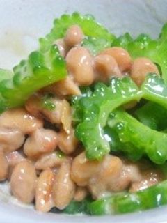 ごま油香る♪ゴーヤ納豆-レシピのメイン写真