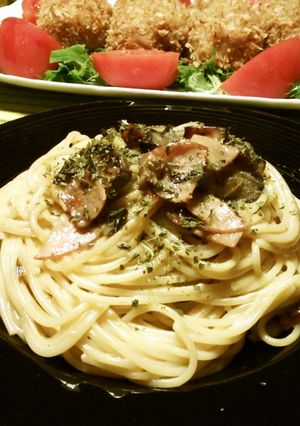 茄子とハムのチーズクリームパスタ-レシピのメイン写真