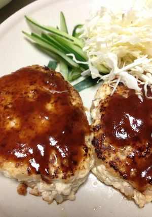 豆腐と鶏挽肉で★ふわふわハンバーグ-レシピのメイン写真
