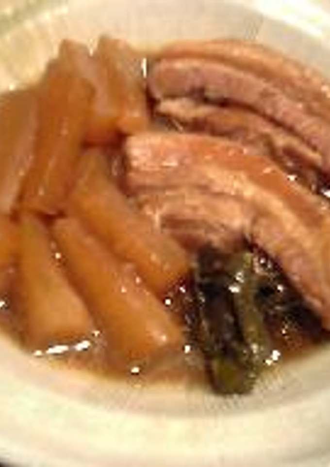 大根と豚三枚肉の煮物-レシピのメイン写真