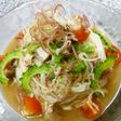 ごまダレ☆さばの水煮とゴーヤのそうめん