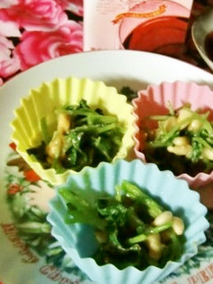 夏!三つ葉の辛し味噌あえ-レシピのメイン写真