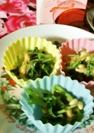 夏！三つ葉の辛し味噌あえ-レシピのメイン写真