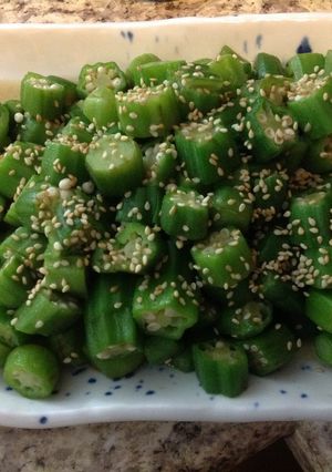 冷凍おくらの炒め物！！おつまみに最高！！-レシピのメイン写真