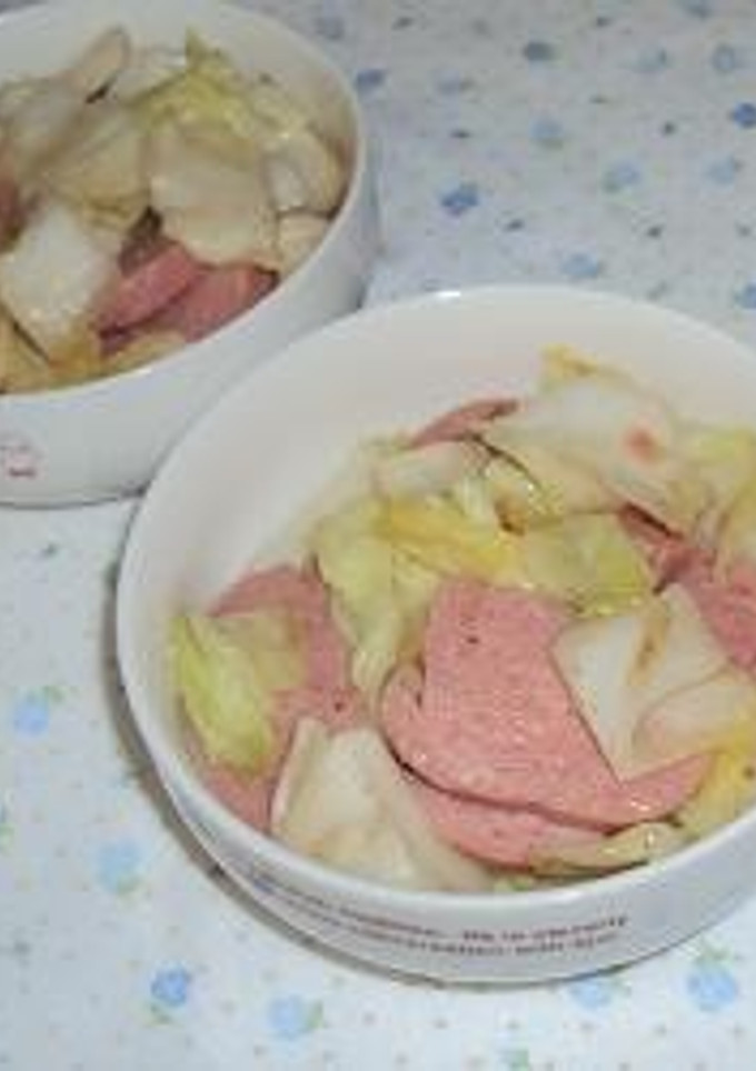 SPAMとキャベツの粗挽き塩コショウ炒め-レシピのメイン写真
