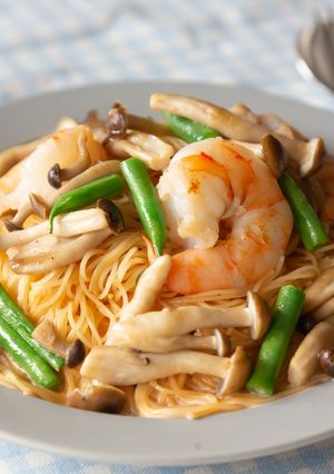 本格♪エビときのこのトマトクリームパスタ-レシピのメイン写真