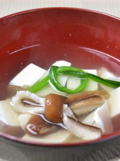 Fしいたけと豆腐の吸い物-レシピのメイン写真