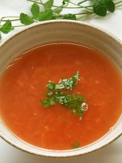 味付けはケチャップのみ✿生トマトのスープ-レシピのメイン写真