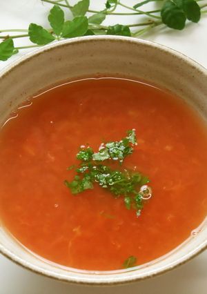 味付けはケチャップのみ✿生トマトのスープ-レシピのメイン写真