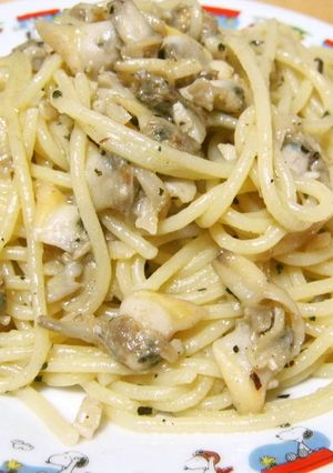 オリーブオイルとバジルであさりパスタ!-レシピのメイン写真
