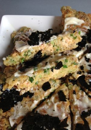 濃厚！トマトとバジルのチーズお好み焼き-レシピのメイン写真