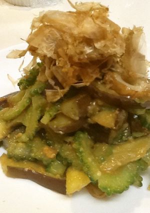ゴーヤとナスの味噌炒め-レシピのメイン写真