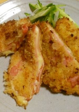 チーズトマトハムカツと卵ハムカツ♪-レシピのメイン写真