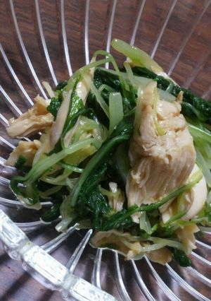水菜とササミのわさポン和え-レシピのメイン写真