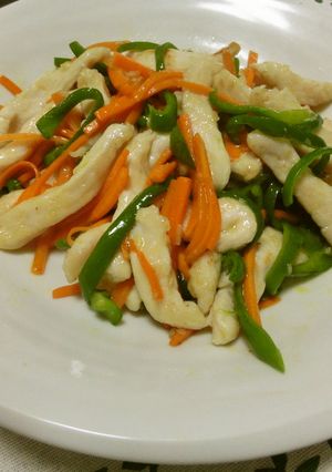 鶏胸肉の中華風塩にんにく炒め-レシピのメイン写真