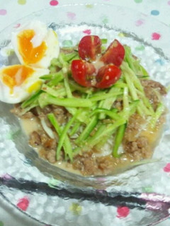 夏バテ予防解消☆ゴマだれ肉味噌そうめん-レシピのメイン写真