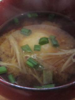 みょうがと卵のお味噌汁-レシピのメイン写真