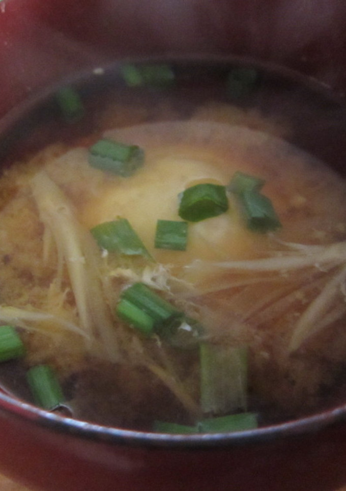 みょうがと卵のお味噌汁-レシピのメイン写真