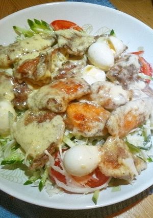 生鮭の揚げサラダ　タルタル風味-レシピのメイン写真
