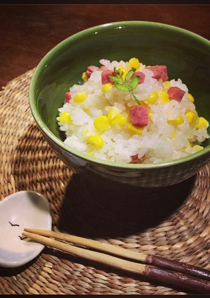 とうもろこしとスパムの炊き込みご飯-レシピのメイン写真