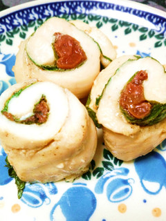 お弁当に☆心配なしのささみの梅ロール-レシピのメイン写真