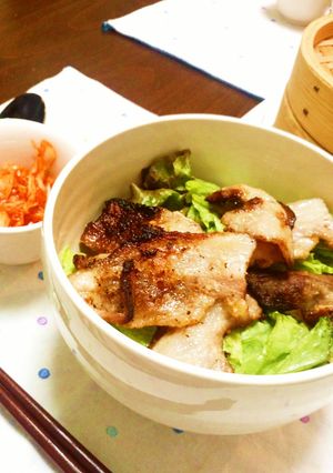 ひと工夫のサラダサムギョプサル丼-レシピのメイン写真
