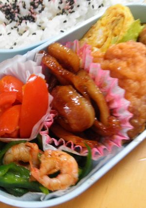 お弁当の隙間にピーマンとえび炒め-レシピのメイン写真