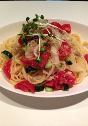 ツナトマトの冷製パスタ☆-レシピのメイン写真
