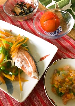 鮭のレンジ蒸し 野菜あんかけ 離乳食も-レシピのメイン写真