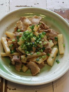長芋と豚肉の甘辛炒め-レシピのメイン写真