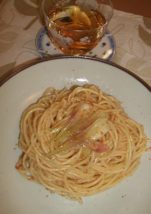 みょうがとふぐの子パスタ-レシピのメイン写真