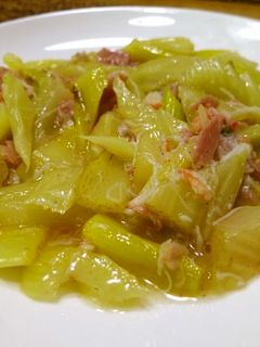 セロリと生ハムの炒めもの-レシピのメイン写真