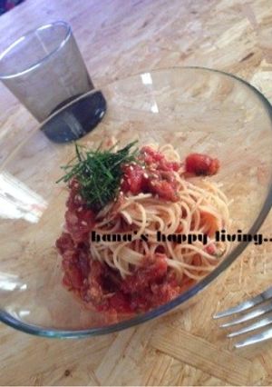 トマト缶とツナの冷製パスタ-レシピのメイン写真